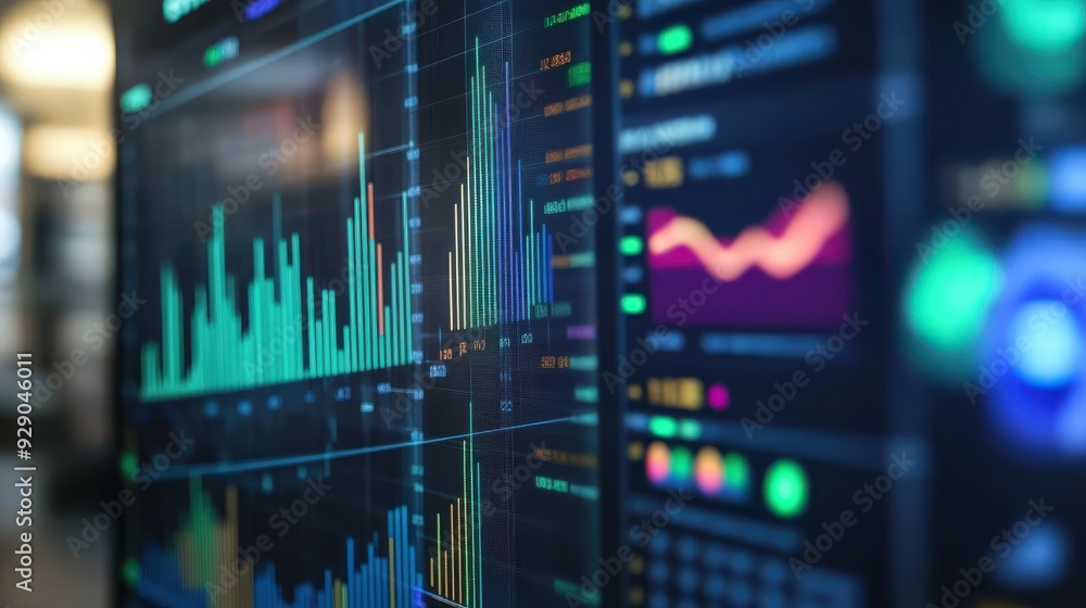 Virtual screen displaying lead generation for business analysis Virtual screen displaying lead generation for business analysis
