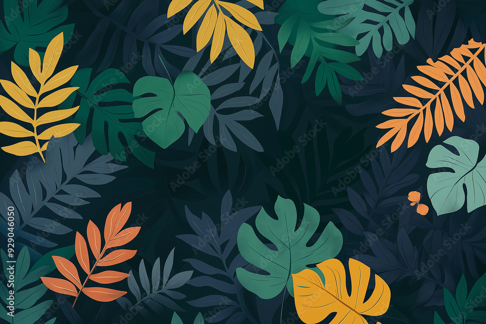 A colorful background of leaves A colorful background of leaves