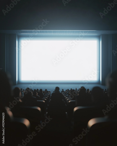 White cinema screen