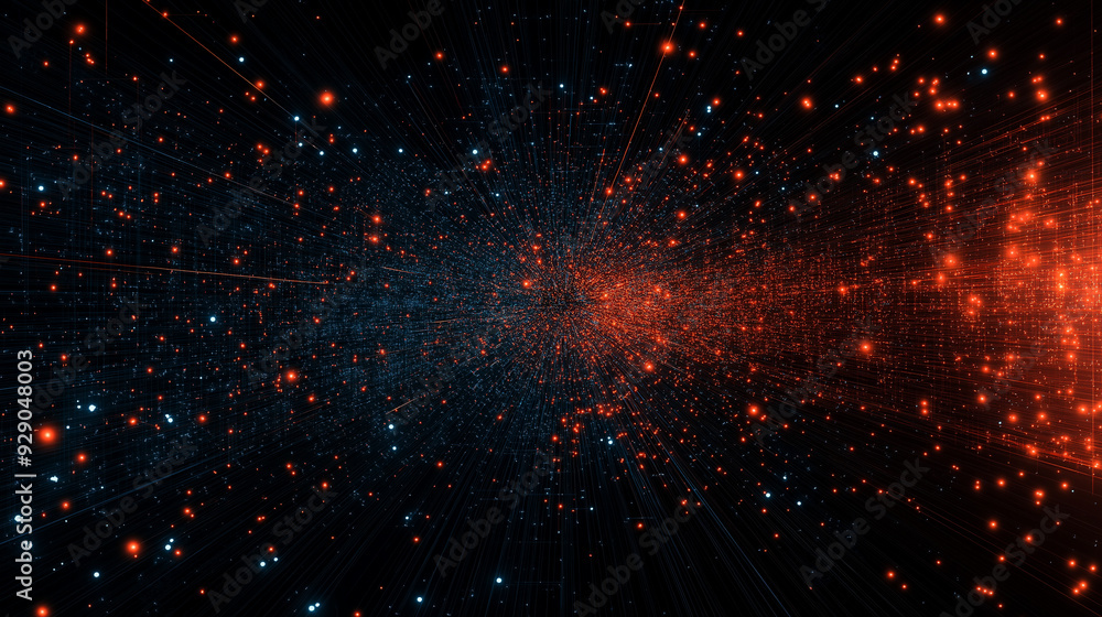 A bright orange star is surrounded by a dark blue background A bright orange star is surrounded by a dark blue background