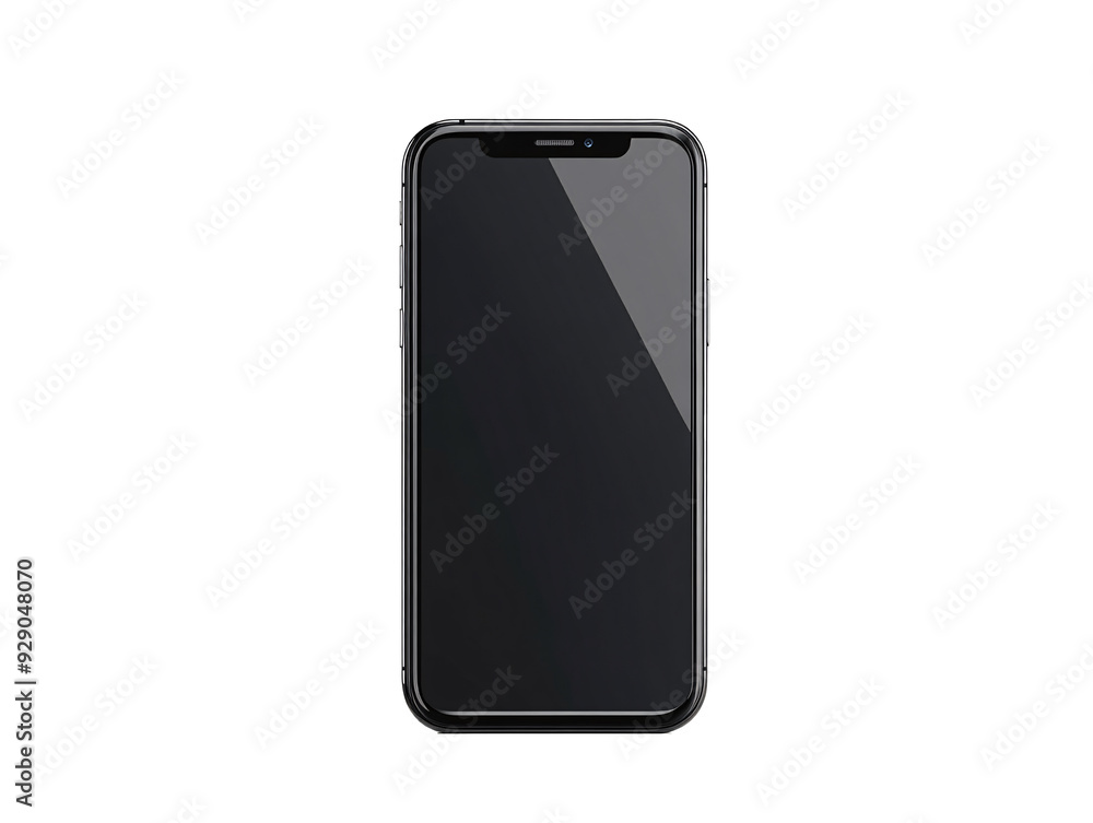 a black cell phone with a white background a black cell phone with a white background