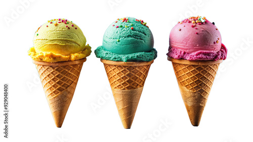 Colorful summer ice cream