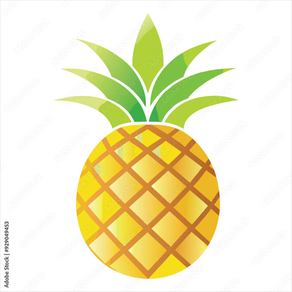 A Pineapple Vector Art Illustration A Pineapple Vector Art Illustration