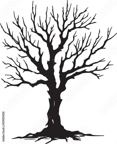 Beautiful collection tree silhouettes and cutting on a white background with clipping path.