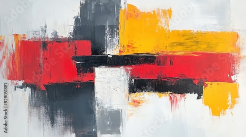 Bold abstract painting featuring vibrant colors, creating a dynamic and energetic visual experience for modern decor.