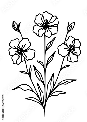 Flowers SVG, Floral SVG, Plant SVG, Blossom SVG, Flora SVG, Nature SVG, Leaves SVG, Green SVG, Gift for girl SVG, Flowers Silhouette, Flowers Design, Cut file for Cricut SVG, JPG, PNG