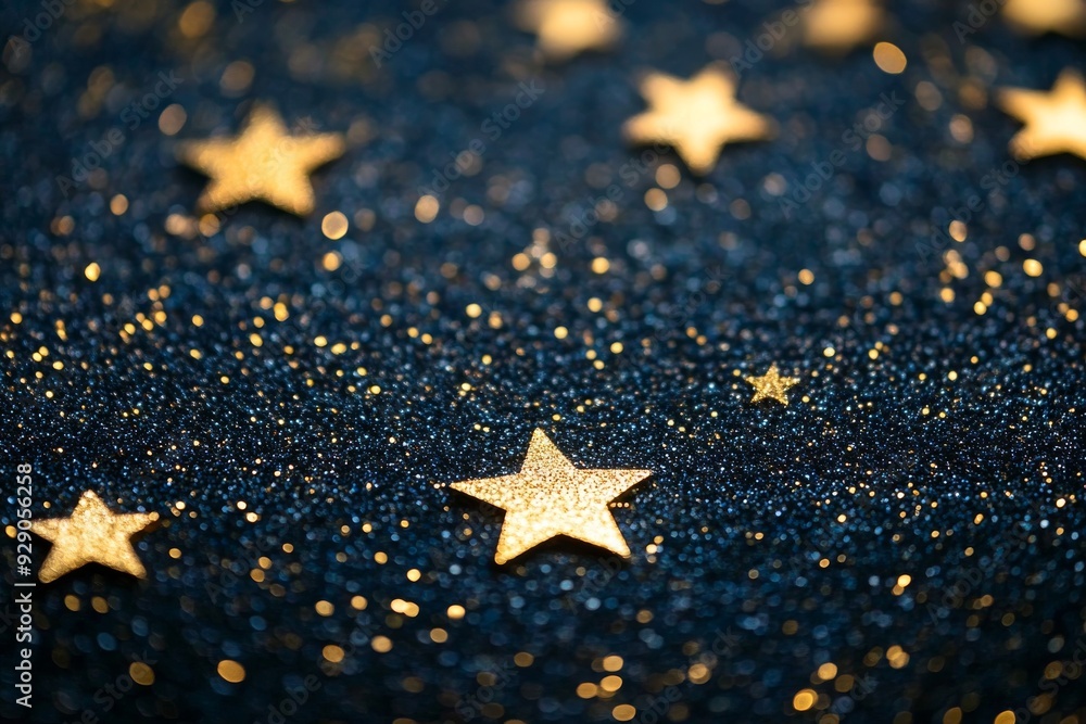 Golden star with golden on dark blue background with lighting effect and sparkle. Luxury template celebration award design. Golden star with golden on dark blue background with lighting effect and sparkle. Luxury template celebration award design.