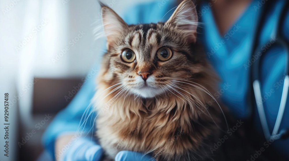 A cat at a doctor's appointment at a veterinary clinic A cat at a doctor's appointment at a veterinary clinic