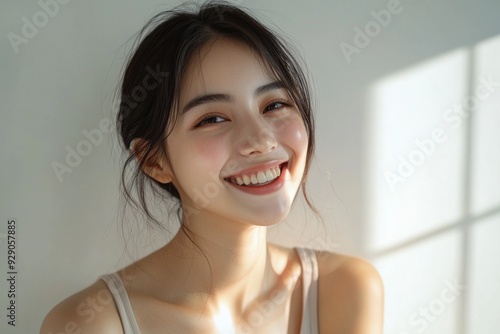 Beautiful young Asian woman smiling and happy created with Generative AI Free Download Beautiful young Asian woman smiling and happy created with Generative AI - GFXLoad