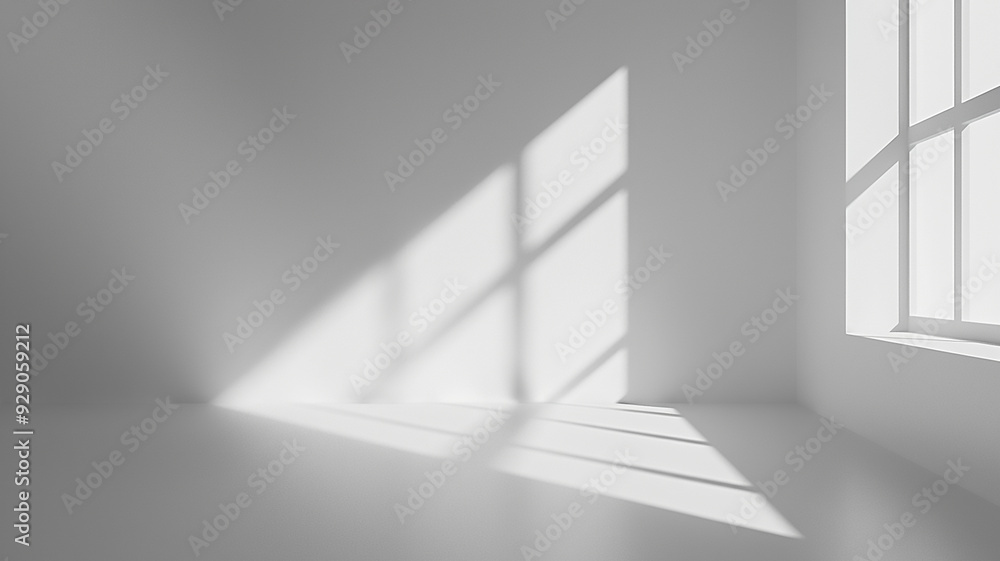 Fototapeta premium Minimalist White Studio Backdrop with Subtle Shadow for Highlighting Products in a Clean Modern Setting