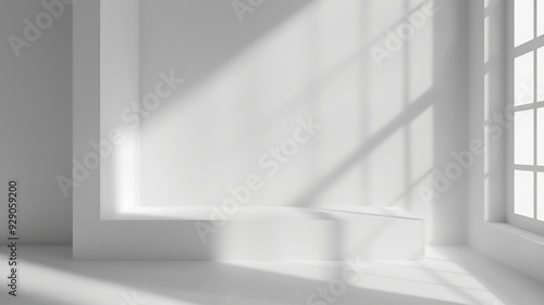 Wallpaper Mural Minimalist White Table for Elegant Product Presentation Torontodigital.ca