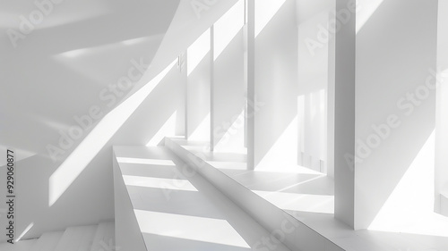 Abstract Modern Architecture with Light and Shadow