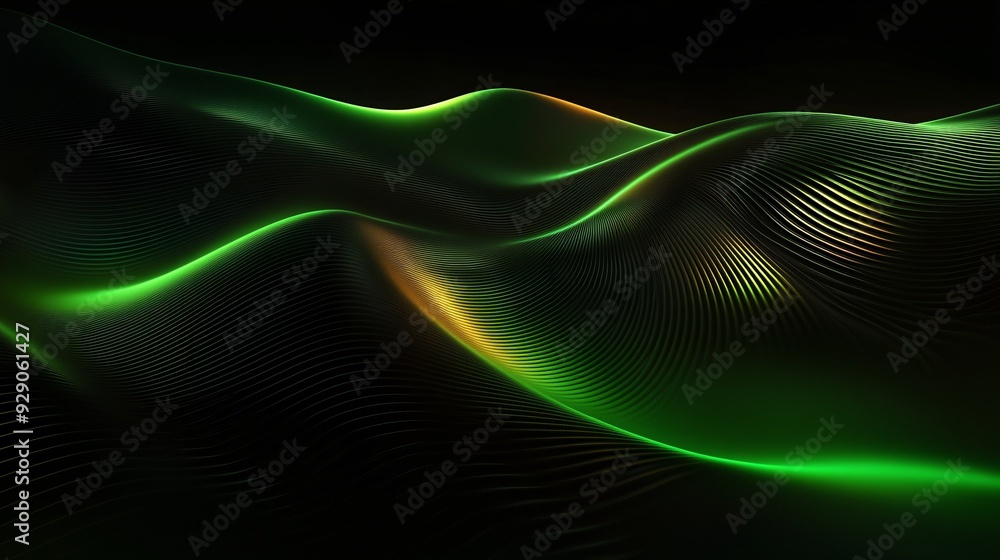 A smooth, flowing abstract design with green and gold hues, creating a serene, dynamic visual effect. A smooth, flowing abstract design with green and gold hues, creating a serene, dynamic visual effect.