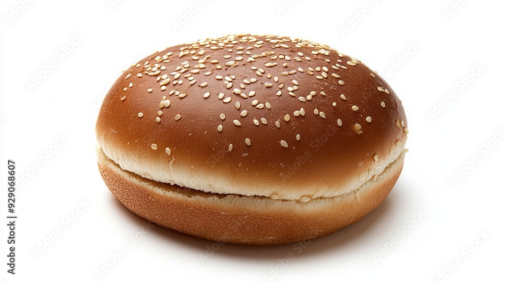 Hamburger bun isolated on white background. Hamburger bun isolated on white background.