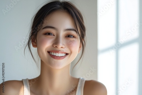 Beautiful young Asian woman smiling and happy created with Generative AI Free Download Beautiful young Asian woman smiling and happy created with Generative AI - GFXLoad