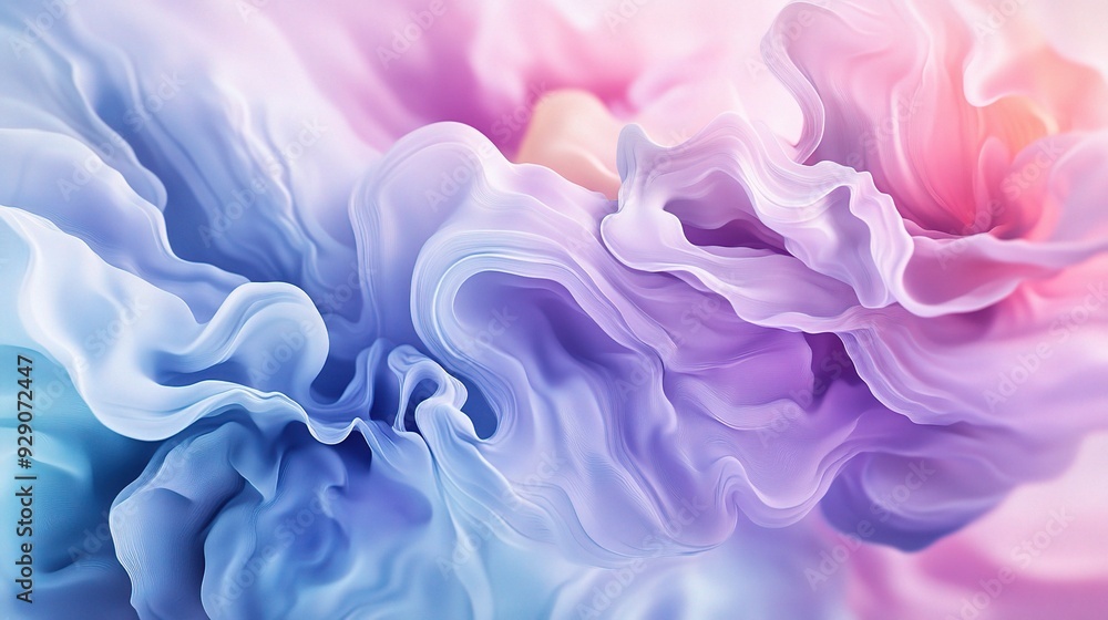 Fototapeta premium Abstract Swirls of Pastel: A mesmerizing abstract painting captures the ethereal beauty of swirling pastel colors. 