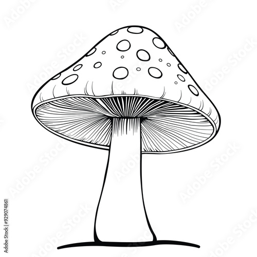 mushroom fly agaric coloring pages