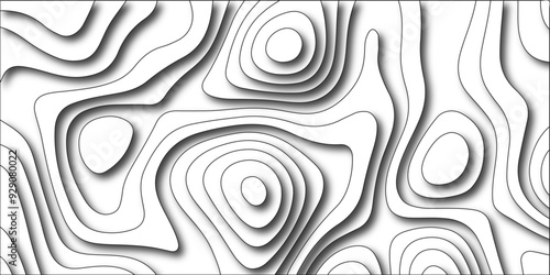 Abstract papercut and multi layer cutout geometric pattern on vector, Abstract soft white background with waves, textured Papercut. 3D origami style design. Abstract background with waves.