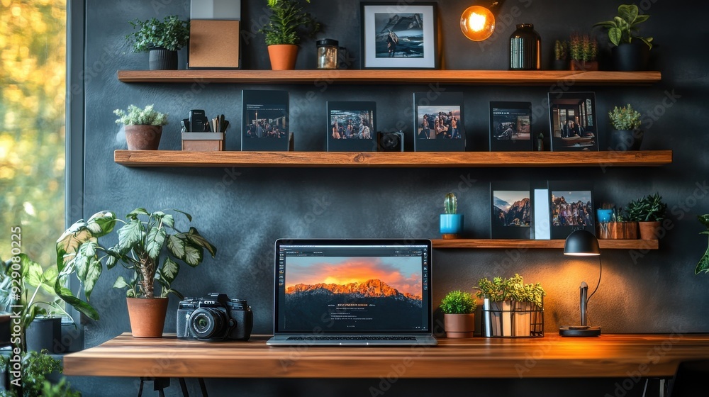 Modern Workspace. Tech-Inspired Design Concept Modern Workspace. Tech-Inspired Design Concept