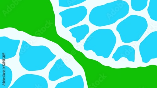 Water Splash Animation transition green screen FX featuring a fluid transition element