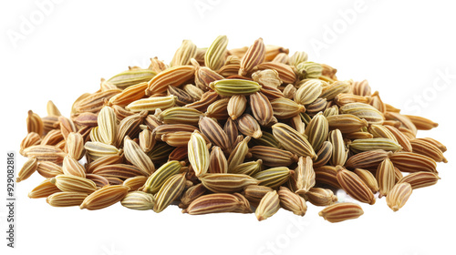 Pile of fennel seeds on a transparent background PNG