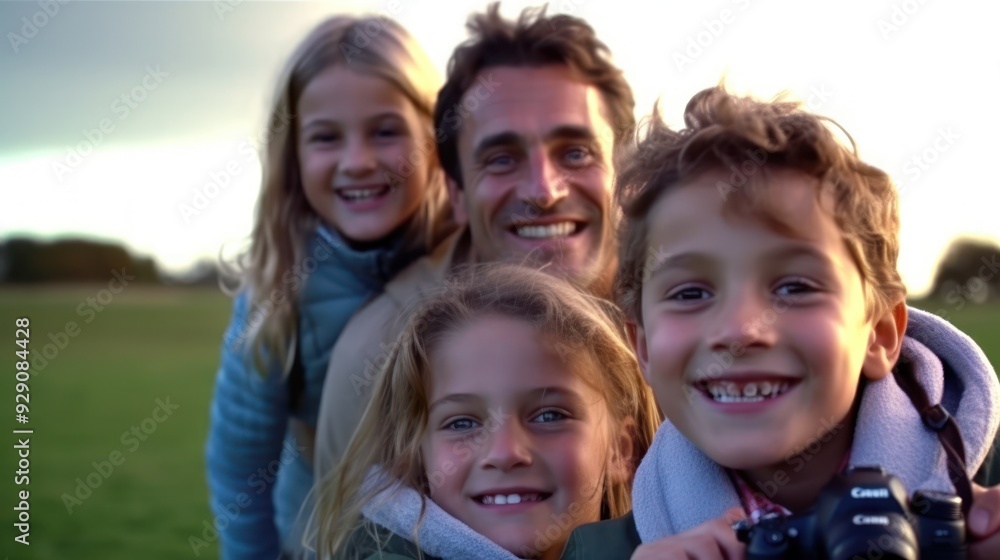 Happy Family Portrait: Outdoor Fun in the Sun Happy Family Portrait: Outdoor Fun in the Sun