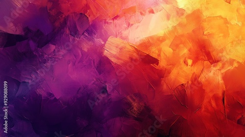 Abstract Fire and Passion:  A fiery abstract background with vibrant hues of purple, orange and yellow.  Perfect for design projects seeking an energetic and passionate feel. 