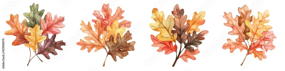 A collection of vibrant autumn leaves showcasing stunning colors of orange, yellow, and green, perfect for seasonal decor. A collection of vibrant autumn leaves showcasing stunning colors of orange, yellow, and green, perfect for seasonal decor.