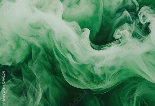 abstract white and green smoke background