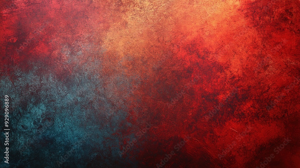 Fiery Depths: Abstract red and blue textured background with a grunge, painted effect, evoking fiery, stormy, or cosmic imagery. Fiery Depths: Abstract red and blue textured background with a grunge, painted effect, evoking fiery, stormy, or cosmic imagery.