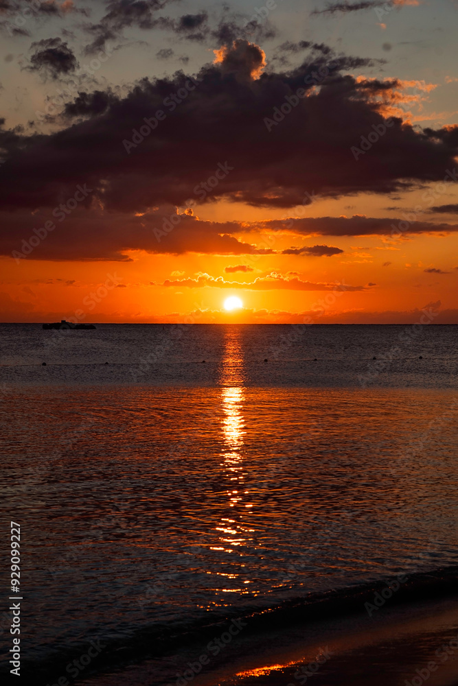 Naklejka premium sunset at the beach