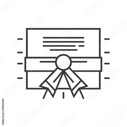 Certificate with a Ribbon and Seal