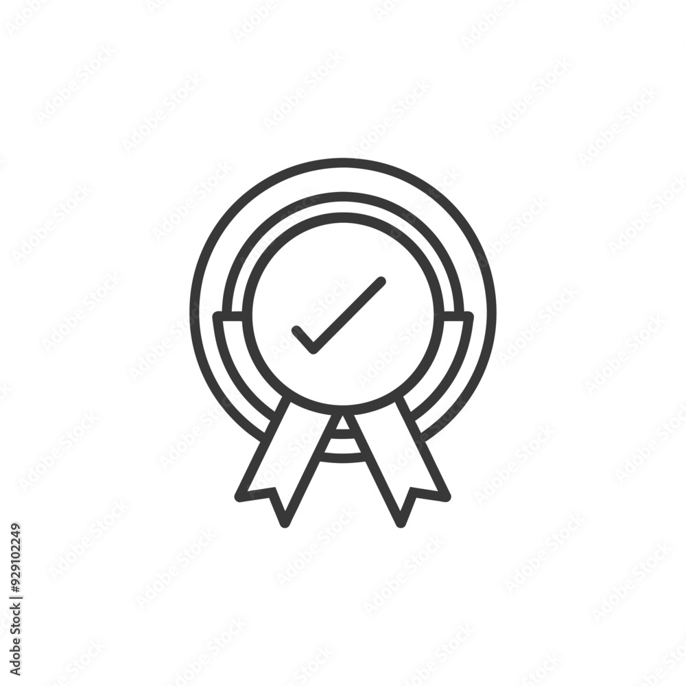 Check Mark Inside Circle with Ribbon Check Mark Inside Circle with Ribbon