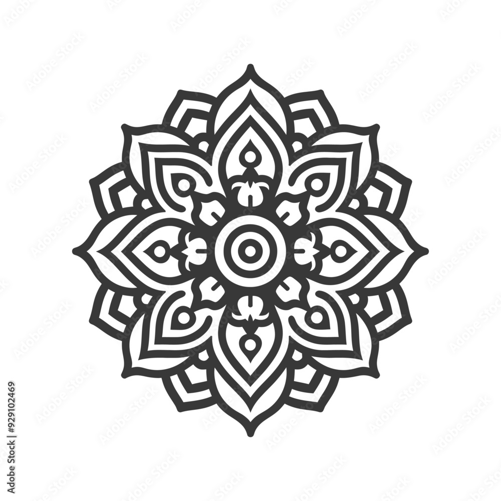 Circular geometric pattern with intricate details Circular geometric pattern with intricate details