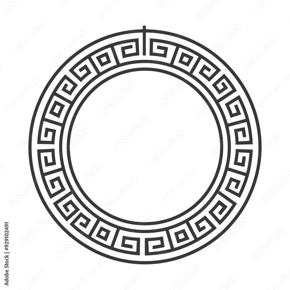 Circular Greek Key Pattern Border Circular Greek Key Pattern Border