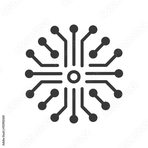 Circular Network with Central Hub and Multiple Connections