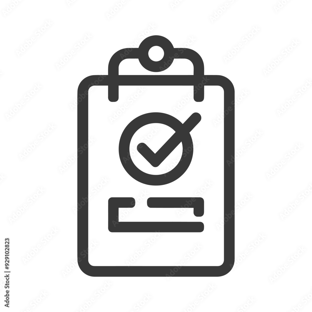 Clipboard with Checkmark and Blank Space for Text Clipboard with Checkmark and Blank Space for Text