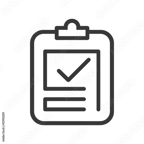Clipboard with Checklist and Checkmark Icon