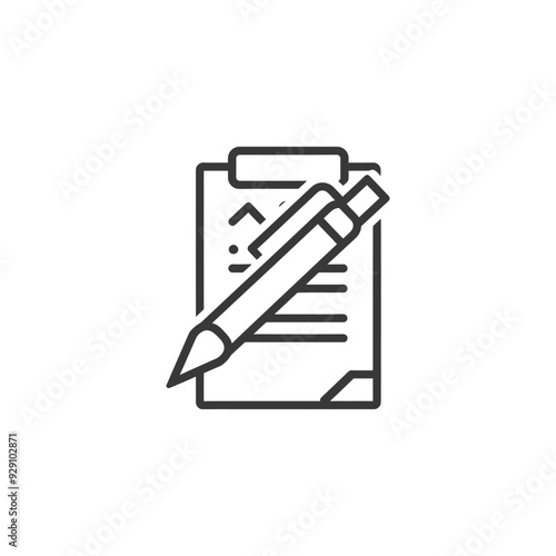 Clipboard with Pen Icon