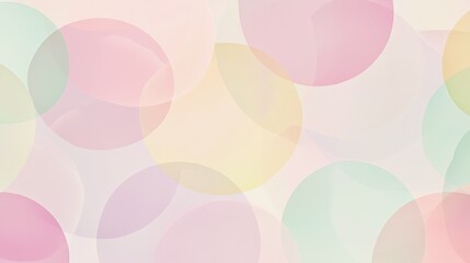 Rideaux Rose clair patrons Soft pastel circles overlapping, creating a gentle, abstract background.  © Boinah