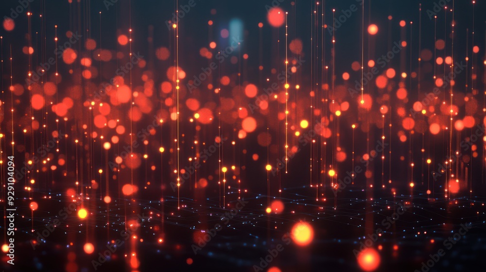 Abstract Background with Orange and Yellow Bokeh Lights Abstract Background with Orange and Yellow Bokeh Lights