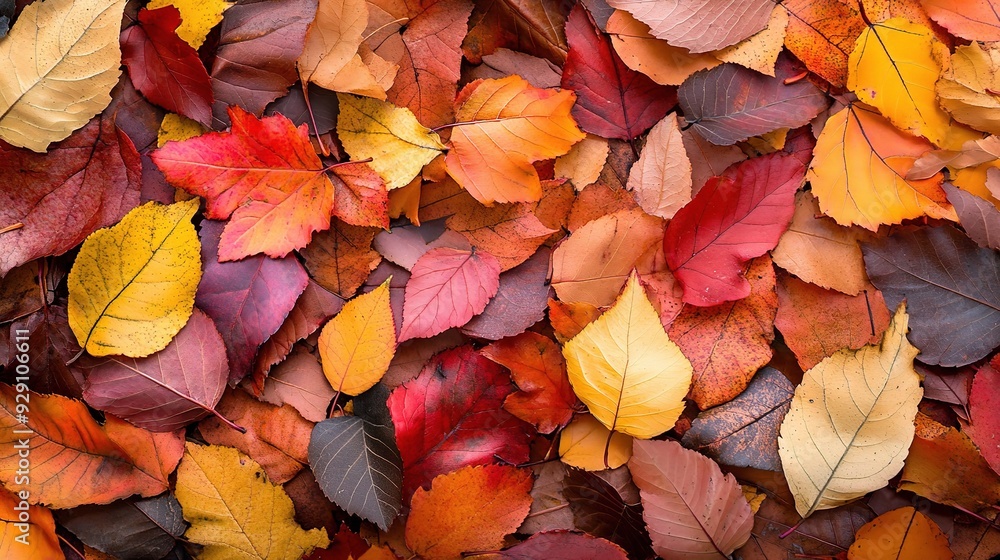 Autumn's Vibrant Tapestry: A kaleidoscope of fallen leaves in fiery hues of red, orange, and yellow blankets the ground, capturing the essence of autumn. Autumn's Vibrant Tapestry: A kaleidoscope of fallen leaves in fiery hues of red, orange, and yellow blankets the ground, capturing the essence of autumn.