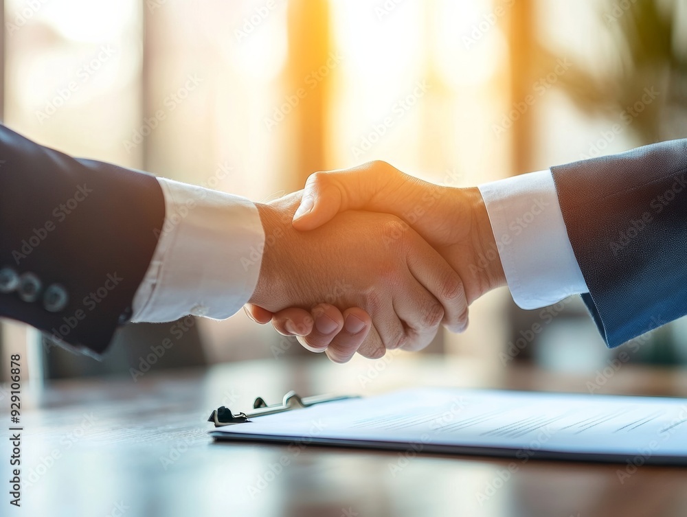 Close-Up of Business Hands SigningContract in an Office Setting Close-Up of Business Hands SigningContract in an Office Setting