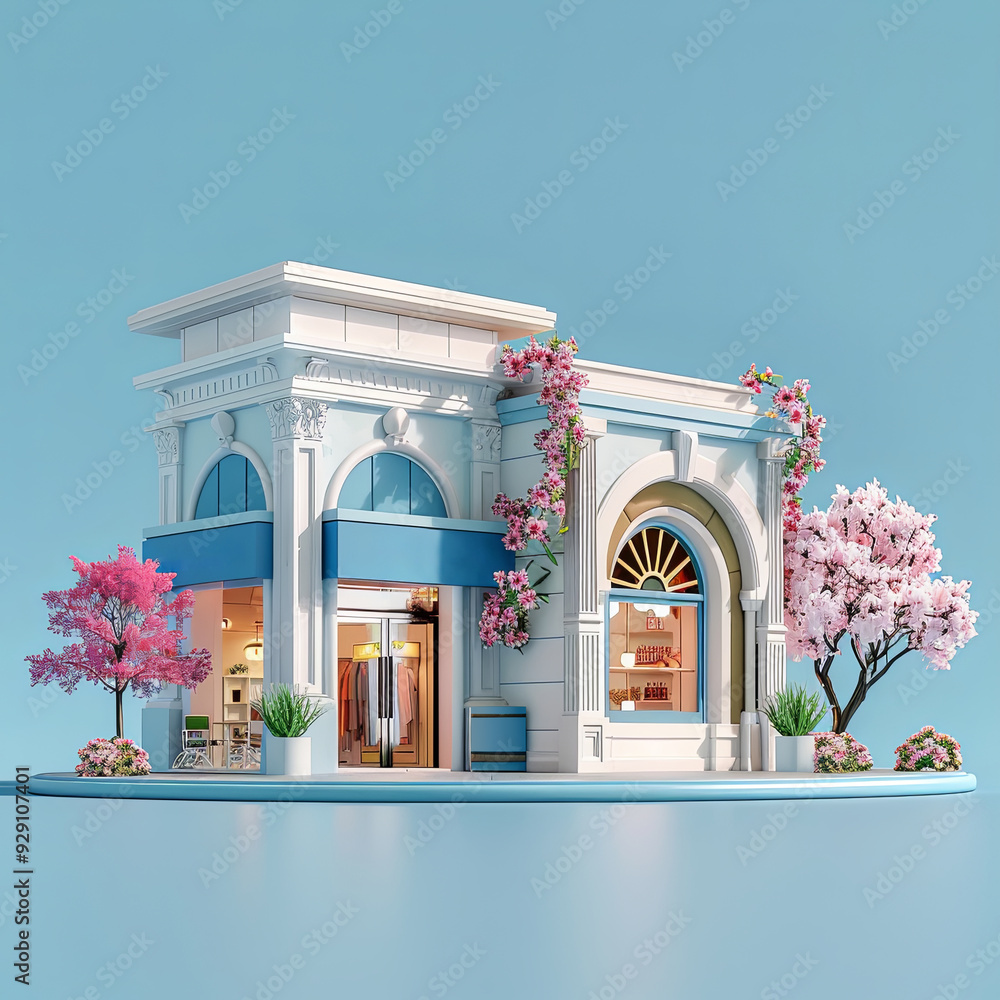Fototapeta premium 3D render of a business building