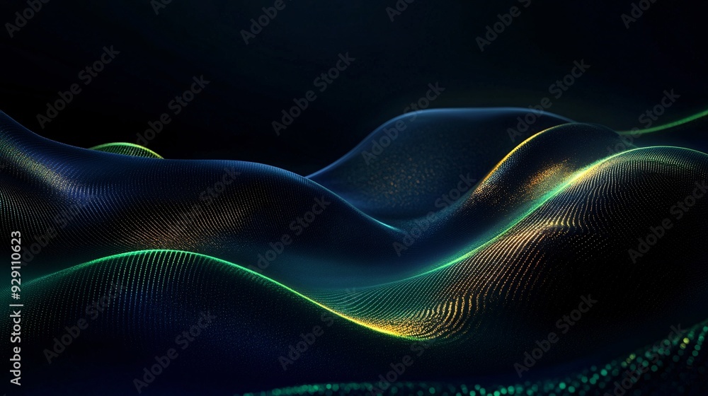 Abstract waves of light and color creating a dynamic visual effect. Abstract waves of light and color creating a dynamic visual effect.