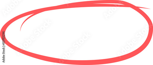 Red Circle Line Pencil