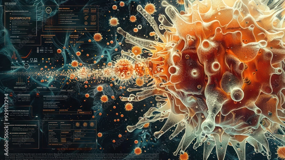 Mpox Public Health Alert, Detailed Virus Structure with Warning Signs ...