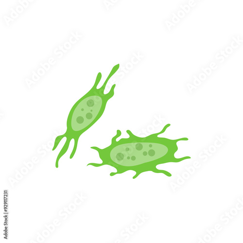 zooplankton sea microorganisms, cartoon vector icon isolated on white background