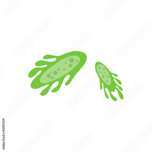 zooplankton sea microorganisms, cartoon vector icon isolated on white background
