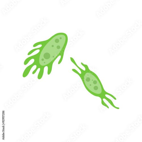 zooplankton sea microorganisms, cartoon vector icon isolated on white background